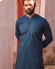 2PC STITCHED-SILVER STAR NAVY IST-05