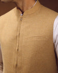 WAISTCOAT-TWEED LIGHT KHAKI IST-59