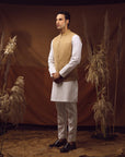 WAISTCOAT-TWEED LIGHT KHAKI IST-59