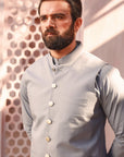 2PC STITCHED-WASF SILVER GREY IST-04