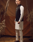 WAISTCOAT-WOOL BLEND BLACK IST-57