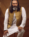 WAISTCOAT-WOOL BLEND BROWN IST-58