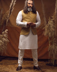 WAISTCOAT-WOOL BLEND BROWN IST-58