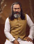 WAISTCOAT-WOOL BLEND BROWN IST-58