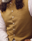 WAISTCOAT-WOOL BLEND BROWN IST-58