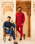 2PC STITCHED-RED SUIT IST-26